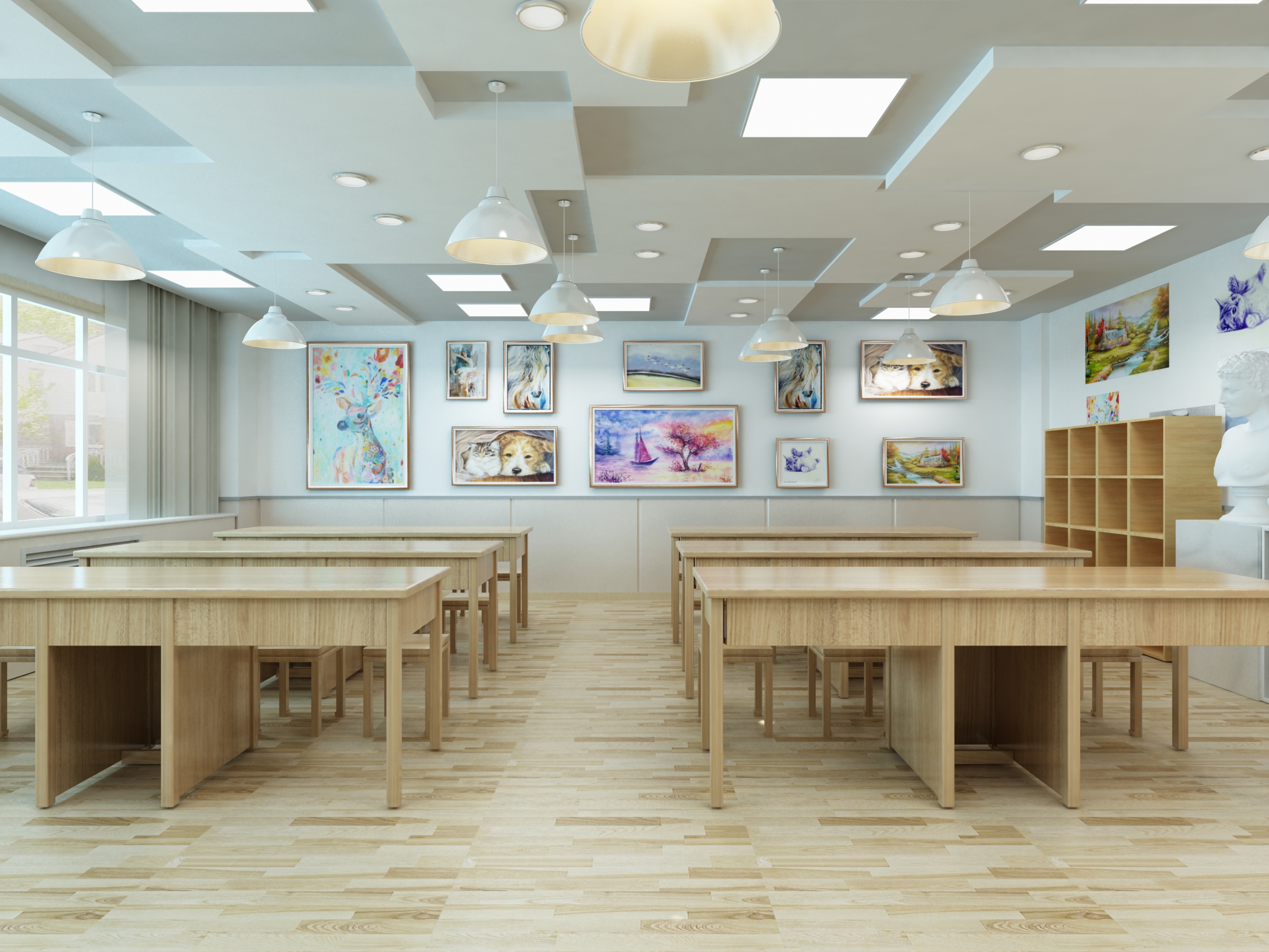 融合美术与多媒体 绘画教室的设计与装修策略